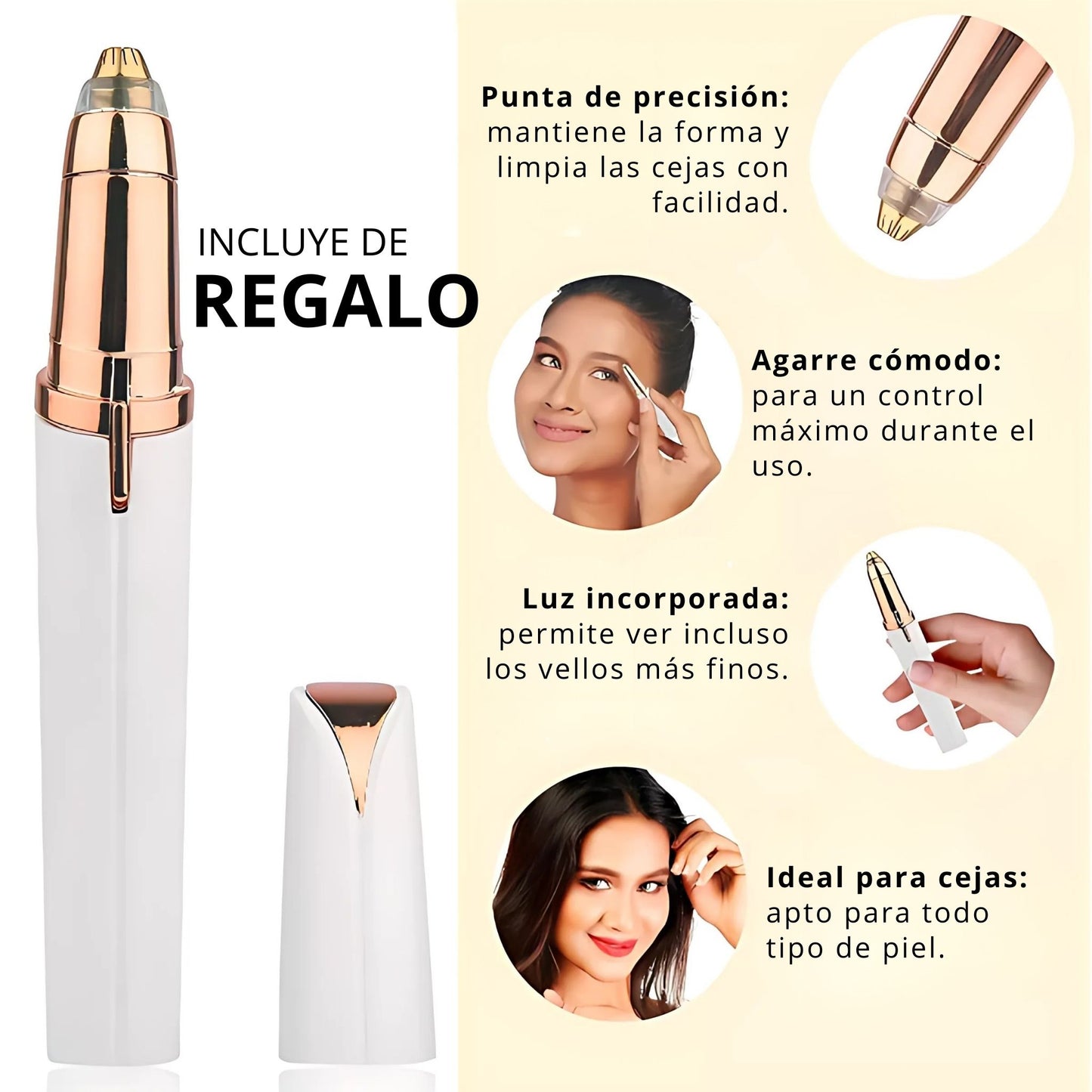 Depiladora de Cejas + Piedra Depiladora de Regalo